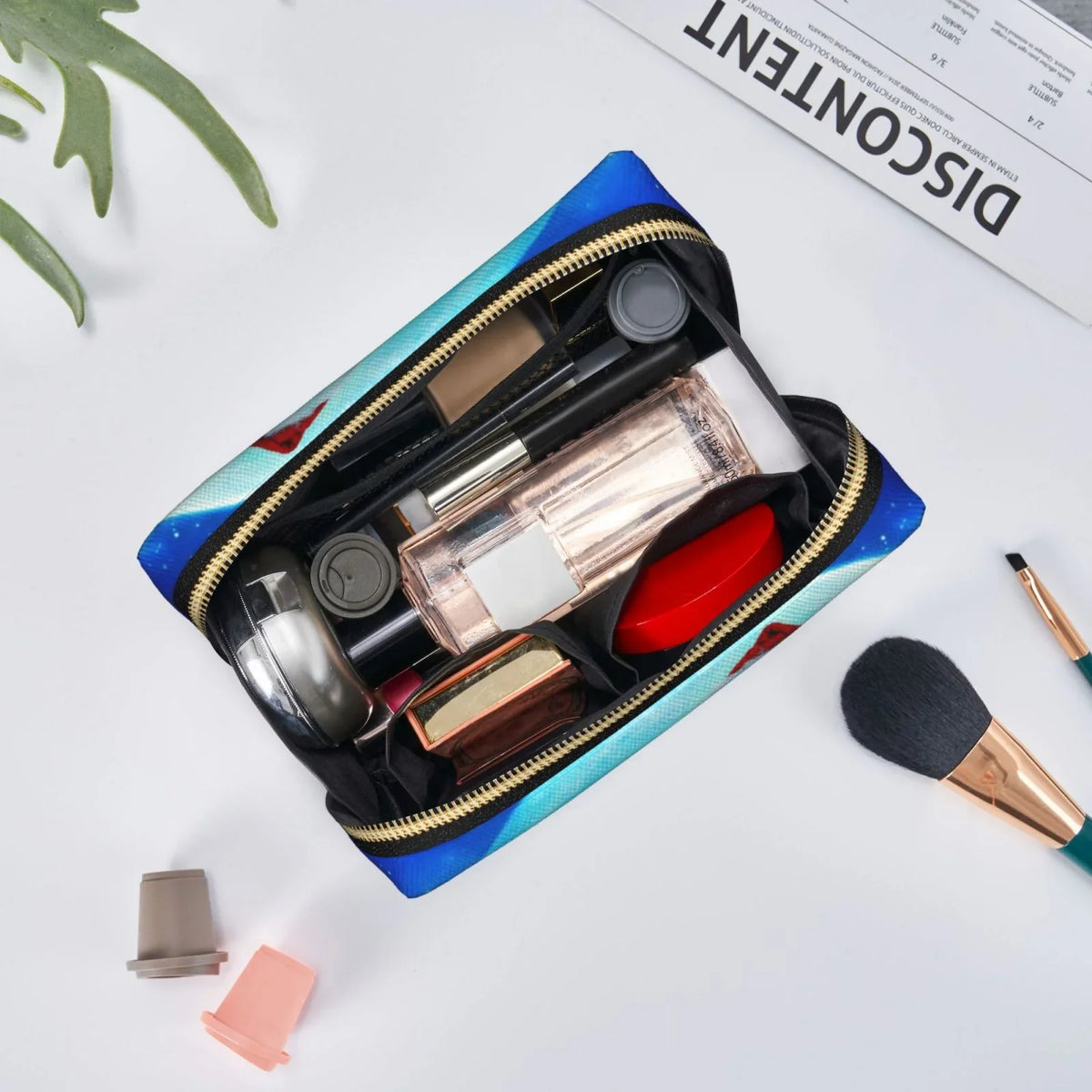 Makeup Storage Travel The Toiletry Portable Bag Gift Christmas Purse Cosmetic Stole Organizer Grinch Leather Bag Pouch How
