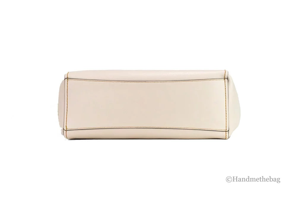 Tote Coach (58660) Pebbled Purse Derby Leather Bag Chalk Handbag Shoulder