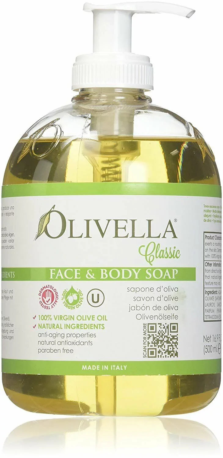 of Olive Body Olivella Soap Oil (Pack 16.9 Face Liquid oz Virgin and 3)