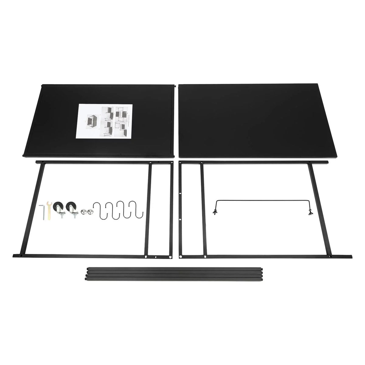 Movable Cook Outdoor Food Serving Station 2-Tier Grill Table Rack Shelf Cart BBQ Prep