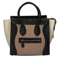 Celine Micro Shopper Leather Beige Luggage Handbag Ladies (Good) Pre-Owned