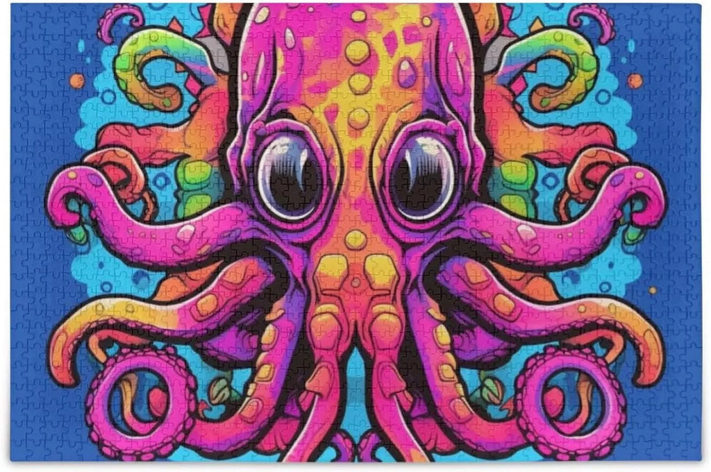 with Storage Octopus to Picture Easy Zigsaw Pieces, Reference Solve and Bag 1000 Jigsaw Eyes Big Puzzle