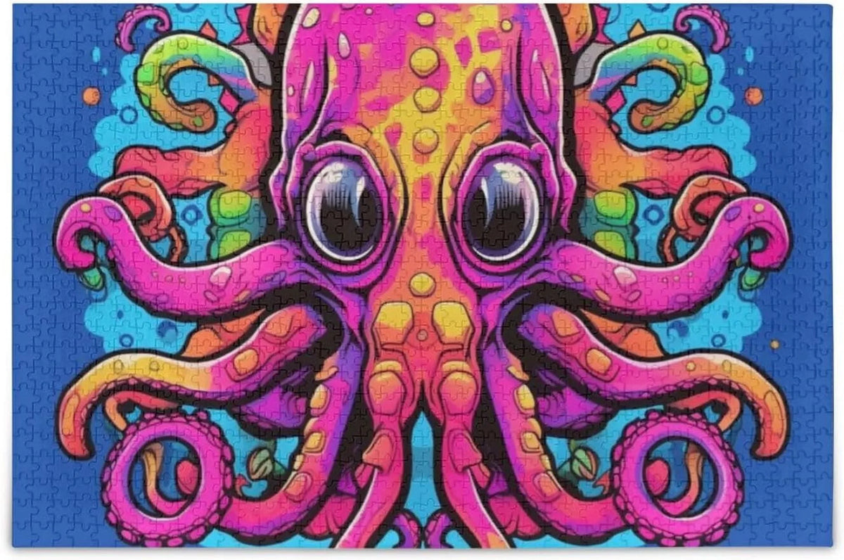 with Storage Octopus to Picture Easy Zigsaw Pieces, Reference Solve and Bag 1000 Jigsaw Eyes Big Puzzle