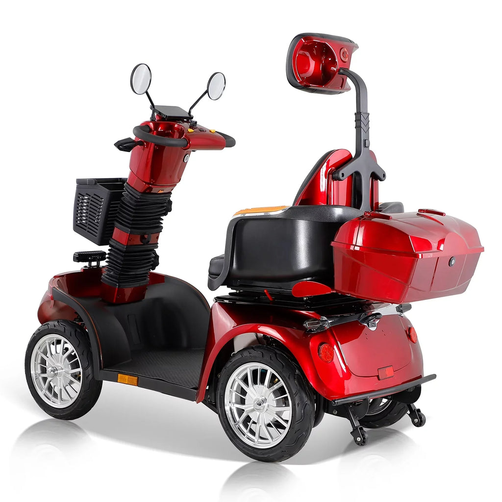 comfortable with seat Fat Scooter handle front Eletric seat 4-Wheel scooter adjust and Powerful 800W tire and