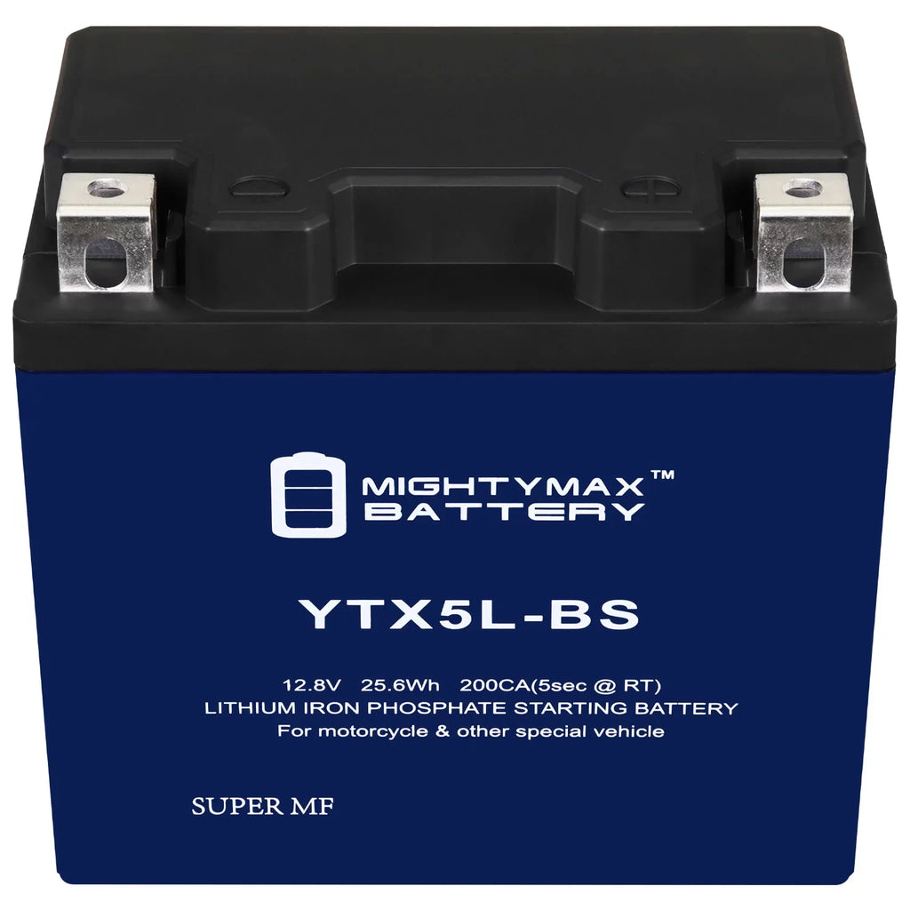Lithium Cannondale Battery - Motorcycle 00-01 Replacement YTX5L-BS with Pack EX Compatible 10