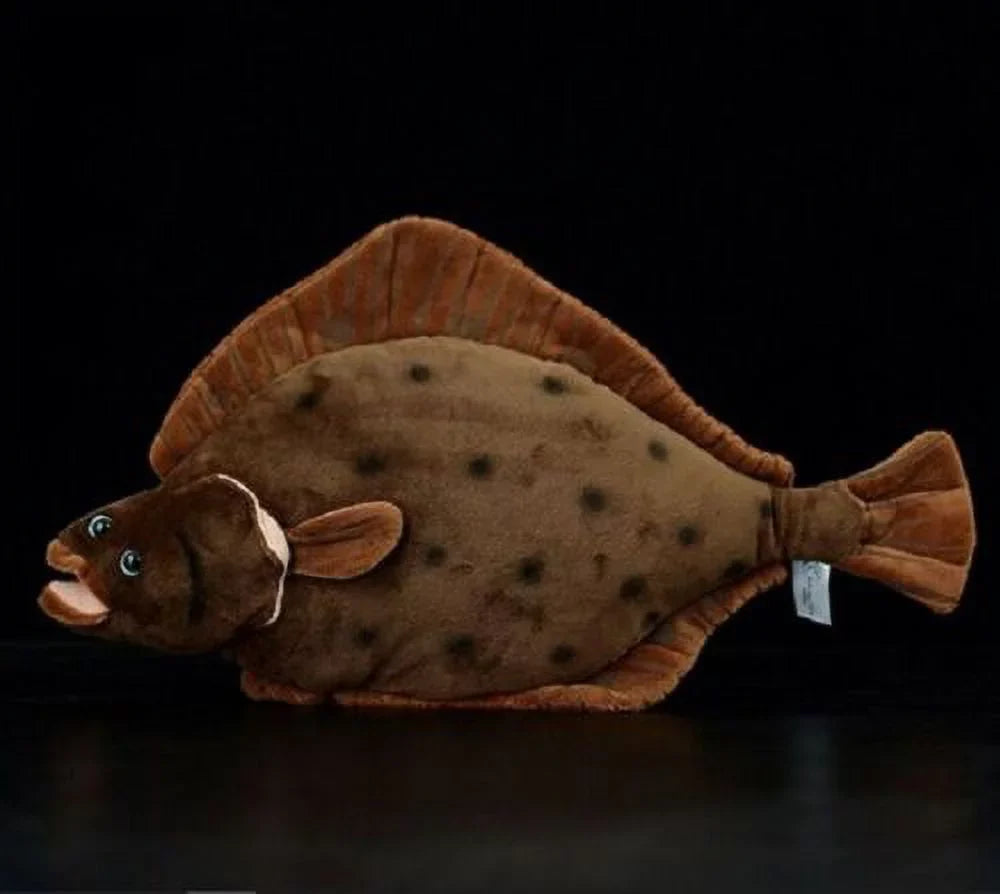 Plush Gift Fish Kids Toy Doll Stuffed Brown Sea Soft Ocean 40cm Animal Flounder