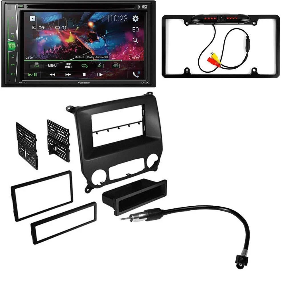 W/ Bundle 6.2" AM/FM AVH-241EX DVD/CD DIN Stereo Media Bluetooth/Backup Car Silverado Kit/in-Dash Receiver Pioneer 2014-2016 Double Touchscreen Chevrolet Camera/Installation KIT4784 Digital for with