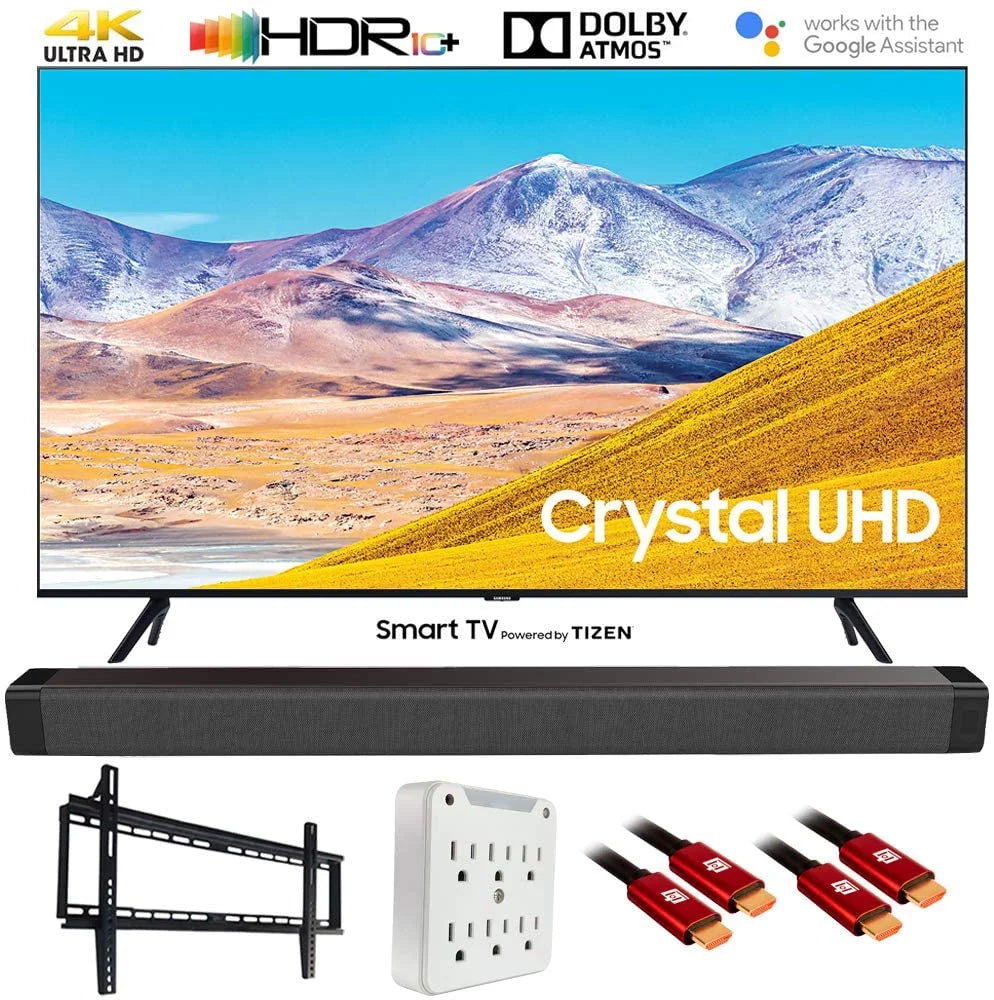TU8000 (2020 85" Cable Bundle Home 85 and Deco TV Accessory Smart Gear 4K Mount HD Ultra LED TV) (UN85TU8000FXZA Theater Wall Soundbar, Inch 85TU8000 Kit Samsung Model) UN85TU8000 HDMI with