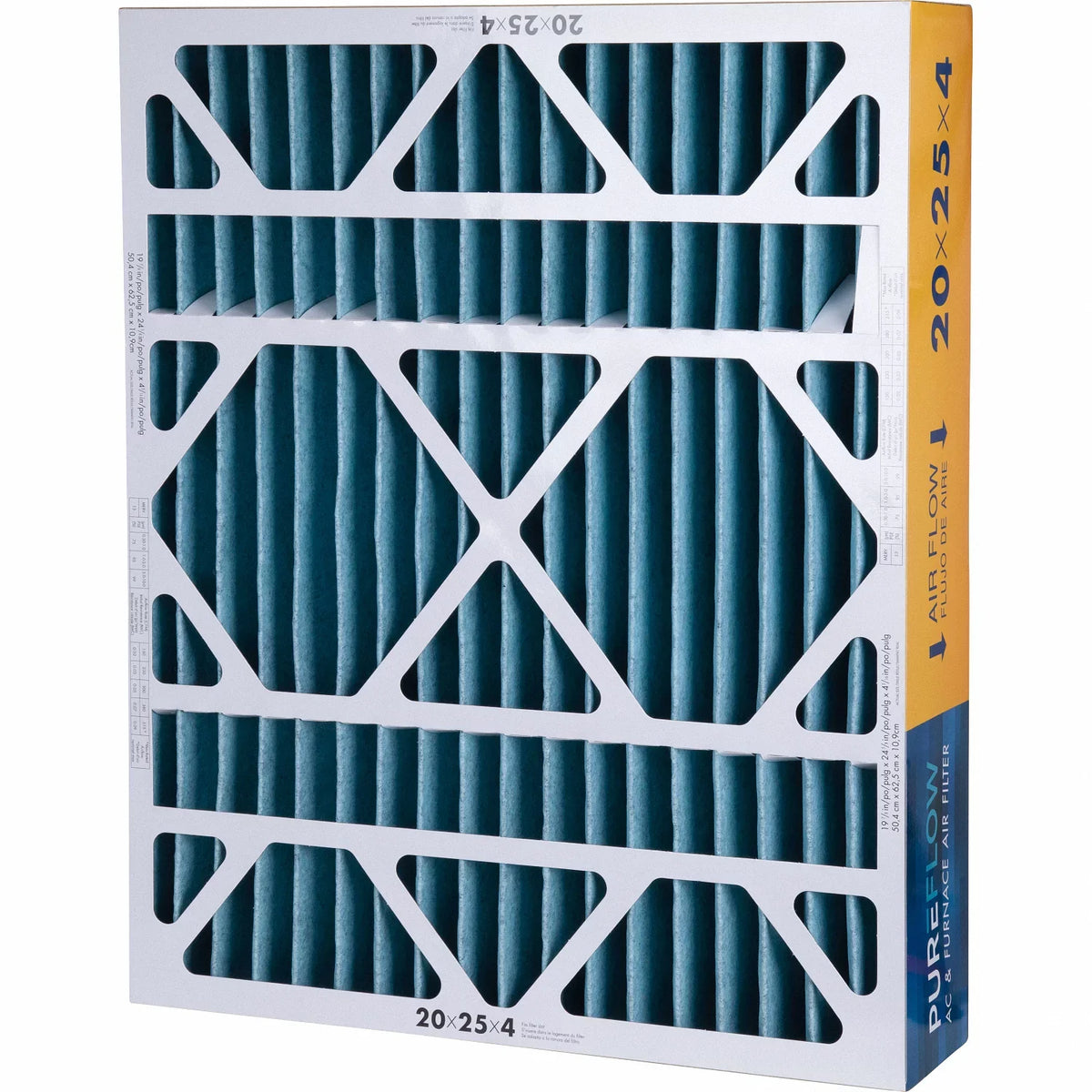 Furnace MERV-13 Home Air of Pack-of-2 Technology, PureFlow, Advanced 4 20x25x4, with Layers Filter Filtration