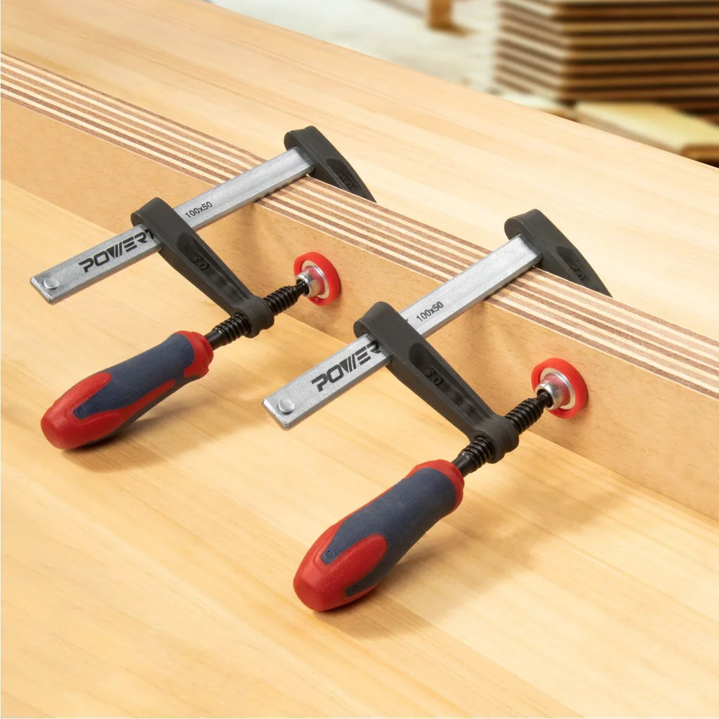 for Woodworking, 4PK 4-Inch Duty F POWERTEC F Heavy Capacity lb (71591-P2) Clamps 330 Bar each Clamp Style