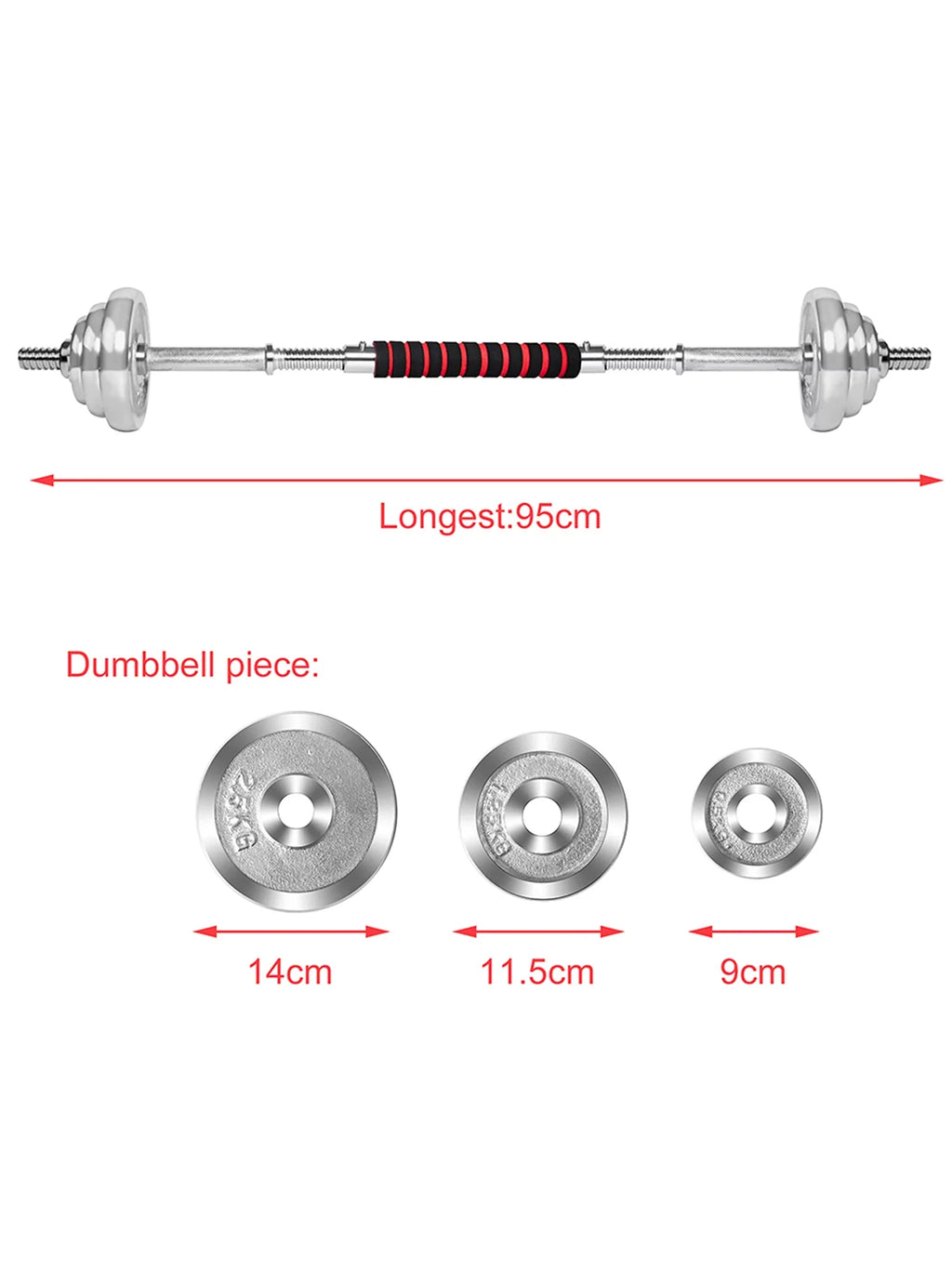 Training 4 Barbell Dumbbell Barbell Ergonomic Modes with Dumbbells for Workout with Dumbbell FANNYC 60lbs Weightlifting Weights Strength Dumbbells Set Rubber Handles Adjustable
