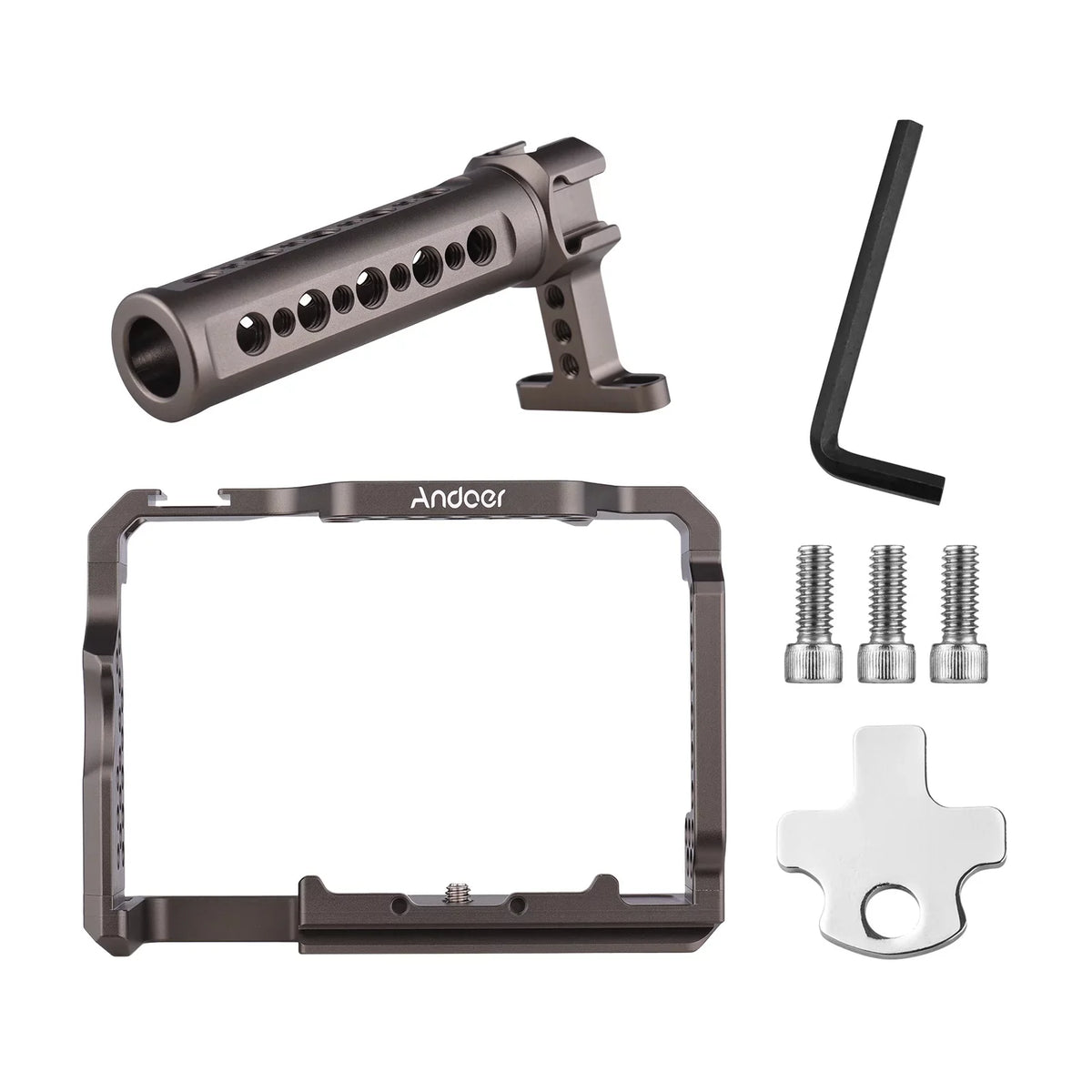 A7III Camera A7R Alloy II/ Replacement Andoer with for Cage A7 Sony Grip Handle Kit Aluminum III/ Video Rig