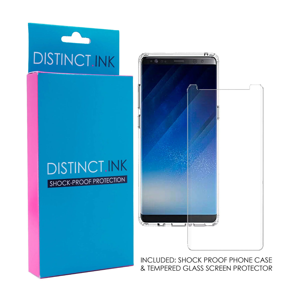 Acrylic Clear Protector - Case DistinctInk TPU Back, Moves Samsung Glass Bumper, Tempered for Screen - Hybrid Faith Galaxy Mountains Shockproof A 8 Can Note