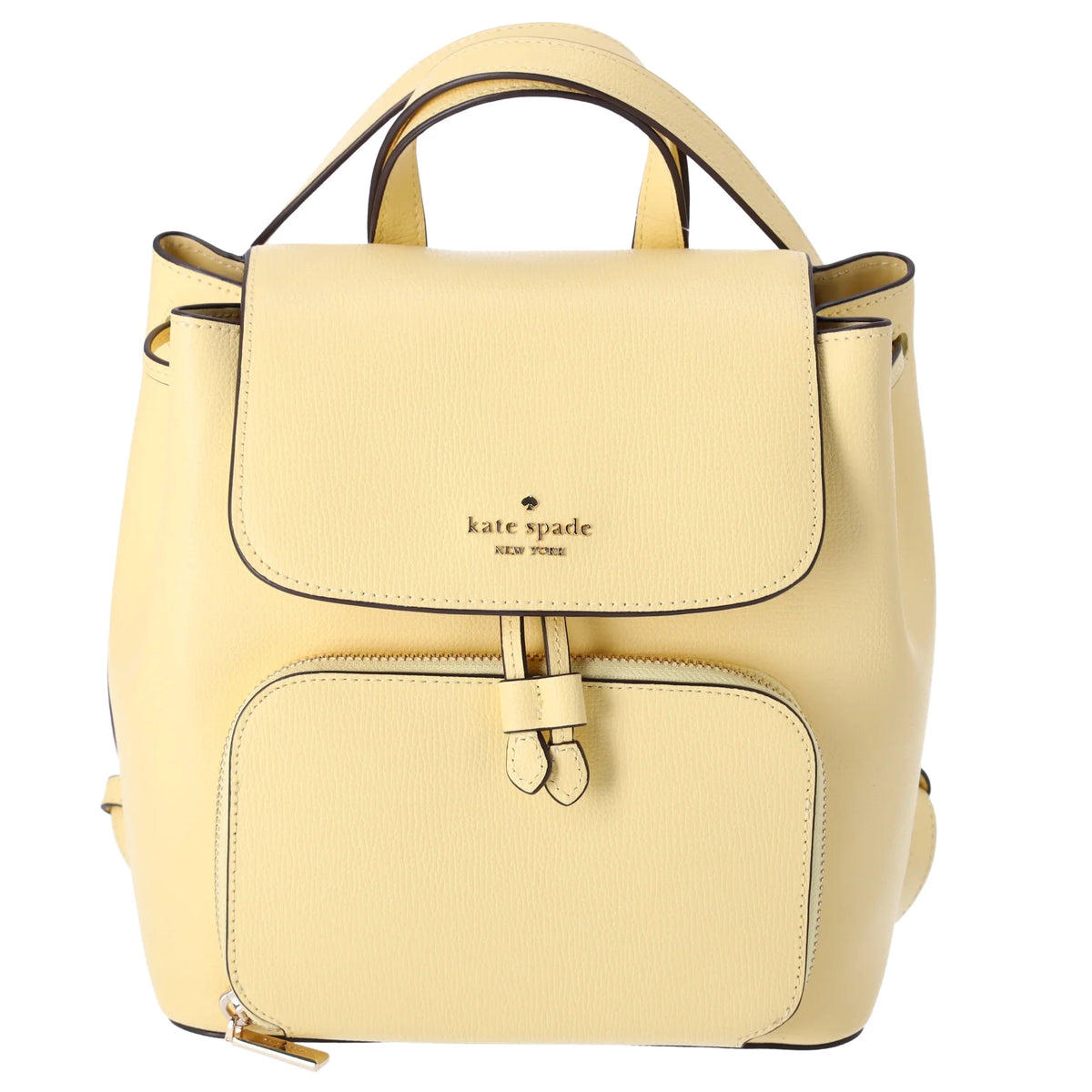 Backpack Flap Kate Butter Medium Leather Kristi Grain Spade Yellow Refined