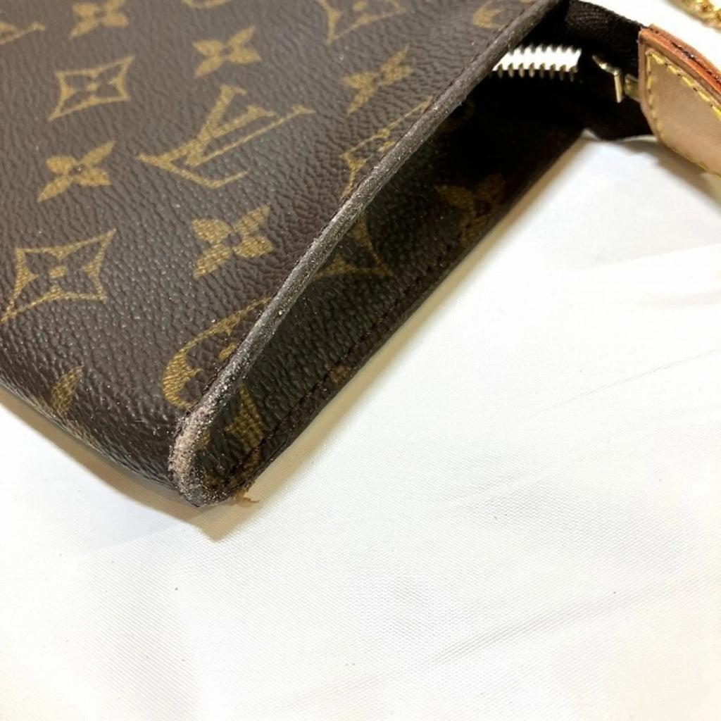 M42238 Baguette Pouch Shoulder Petit Tote Bag Monogram Louis Ladies Pre-Owned PM with Vuitton (Fair)
