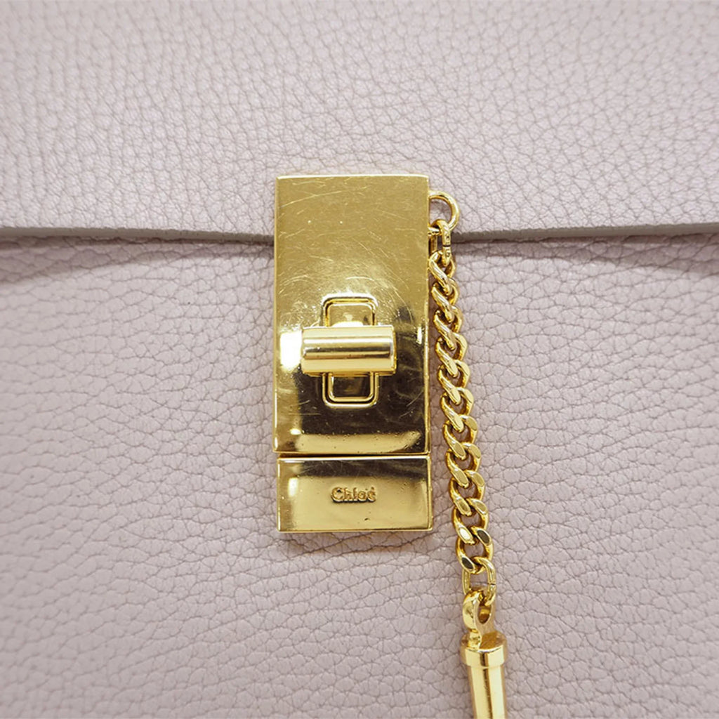 Chain 3S1031-9 Shoulder Chloe (Good) Chloé Drew Leather Pre-Owned Bag Ladies Pink