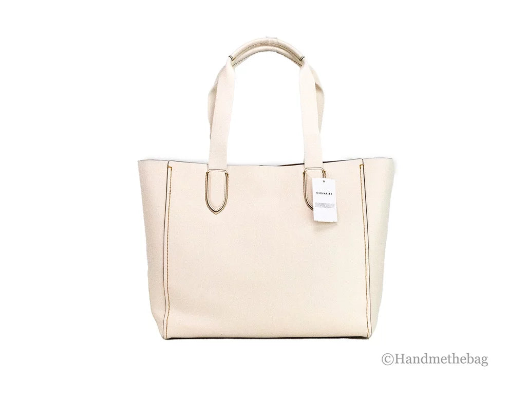Tote Coach (58660) Pebbled Purse Derby Leather Bag Chalk Handbag Shoulder