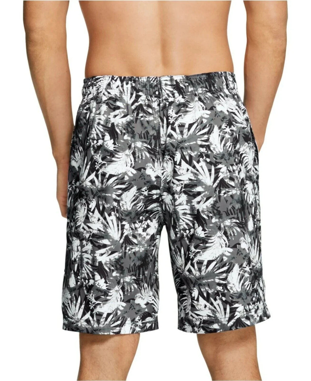 9" Bondi Speedo Gradient Ombré Men's Board Black-Med Floral Shorts 2-Way Stretch