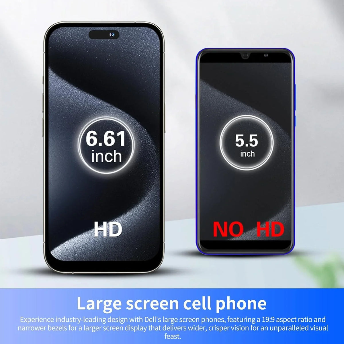 Dual-SIM Max 6.61in Large-Capacity Cell AI Pro Phones Large (Black,3+32G) 3000mAh Support Unlocked Android Phone Smartphone C15 Battery Screen High-Definition Phone Smartphones