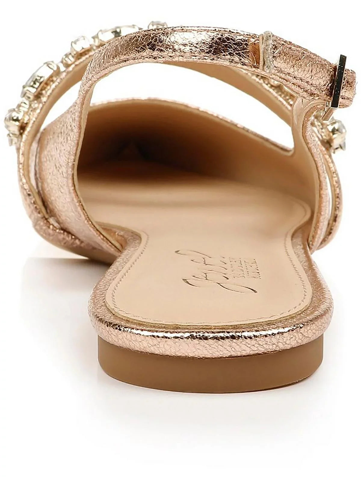 Bambi Jewel Leather Badgley Slingbacks Womens Faux Mischka Toe Pointed
