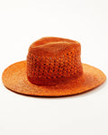 Rust Fedora Size One Women's Straw Shyanne Vented Copper