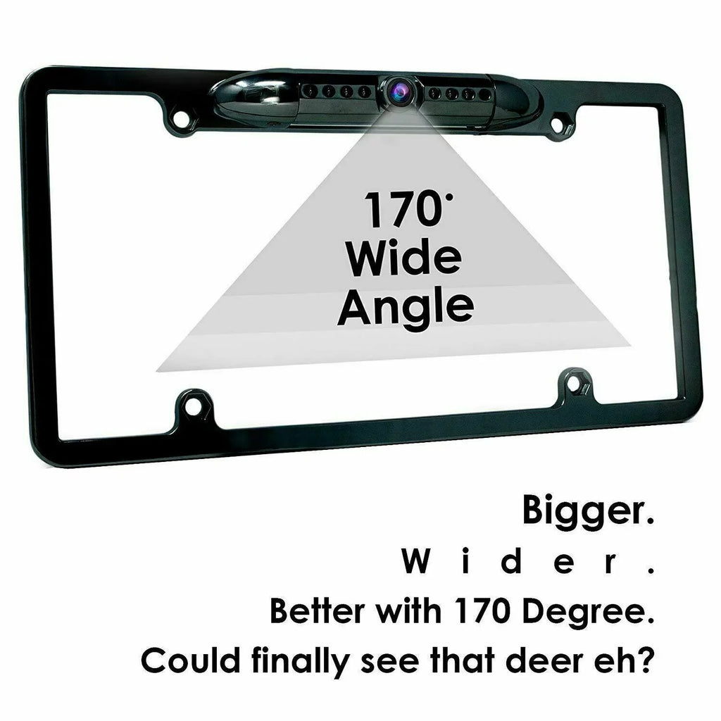 Backup View Rear Plate Wide Waterproof License Night Vision HD Camera Angle 6x Bundle