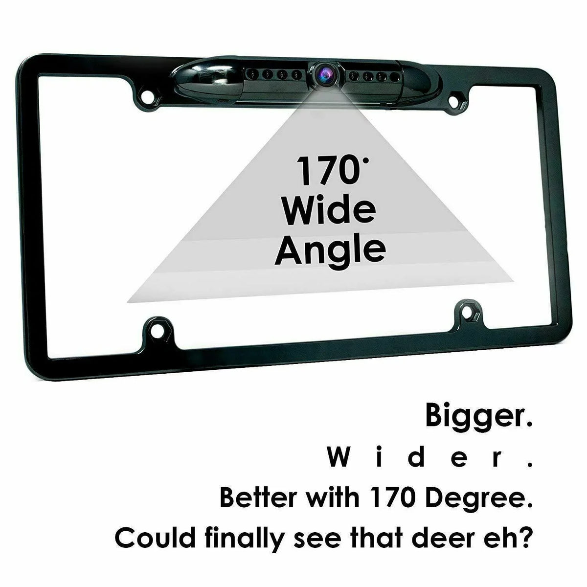 Backup View Rear Plate Wide Waterproof License Night Vision HD Camera Angle 6x Bundle