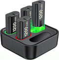 Pack EUROA with S/X/Elite-Black Battery Xbox for for Xbox Battery Rechargeable Controller 4x1200mAh Charger One Pack X|S/Xbox Xbox Series