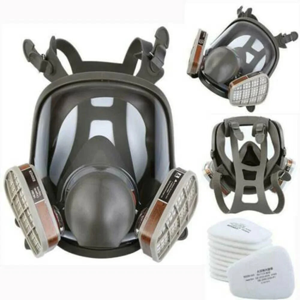 Set Face Mask Spraying for 6800 Respirator Painting Gas Full Facepiece w/Filters