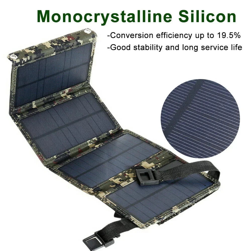 Camping New Hiking JahyElec Panel Power 80W Folding Phone Outdoor Charger Bank USB Solar