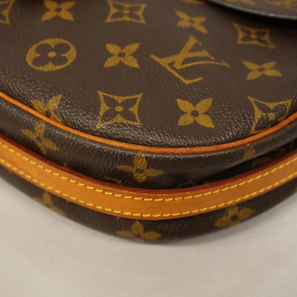 Louis (Good) MM Pre-Owned Vuitton Shoulder Jeune Brown M51226 Monogram Fille Bag Ladies