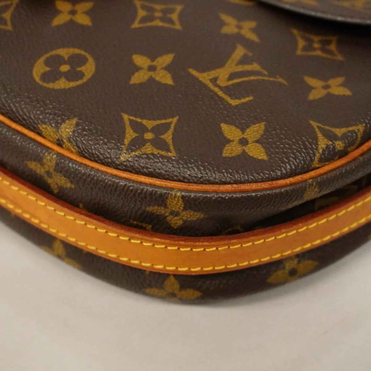 Louis (Good) MM Pre-Owned Vuitton Shoulder Jeune Brown M51226 Monogram Fille Bag Ladies
