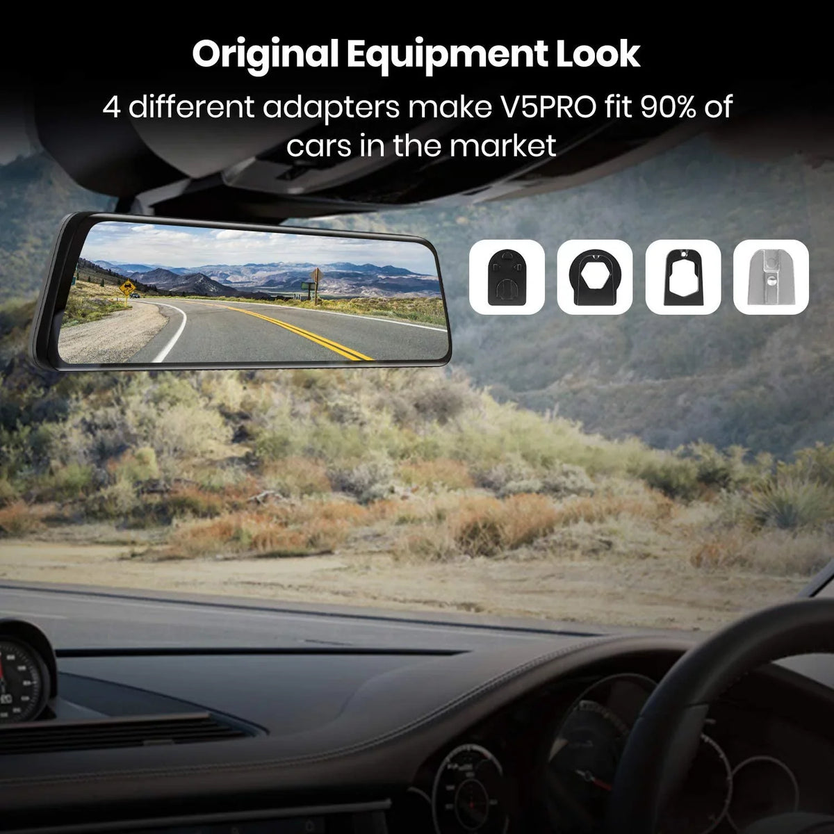 Cam, Vision Screen Car PRO) Camera Backup OEM Dual Mirror Look Camera(V5 Super Camera Rear Dash View 1080P Monitor Night 9.35'' Auto-Vox Touch Mirror