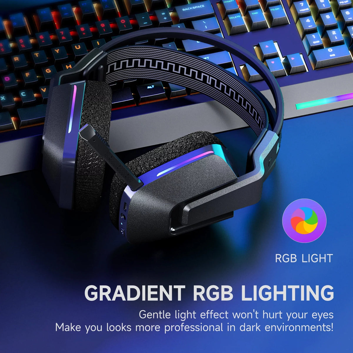 Mic, Sound PC, PS4/5, Nintendo RGB with for 300g, Noise-Cancelling Surround 3.5mm Headset Switch, Xbox Black for 7.1 x/s, HTQ Lights One/Series Wireless Gaming Wired