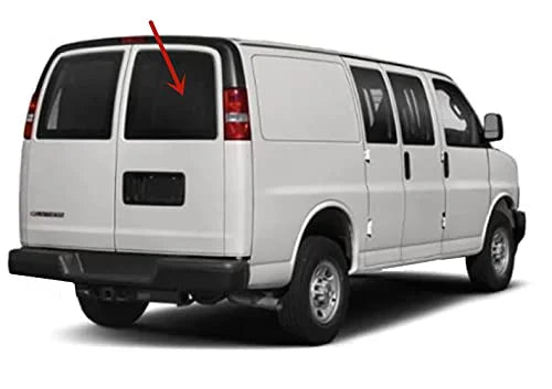 Express/GMC Van Savana Side Back Glass Window Passenger Chevrolet with Right Privacy 1996-2022 Back Models Stationary Compatible