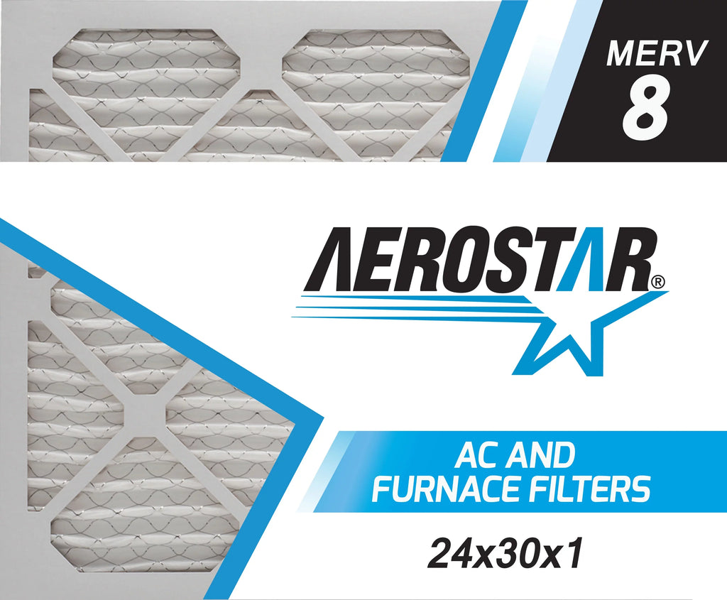 Aerostar Box USA MERV 24x30x1 8, Made Pleated Air in 6, of Filter, 24x30x1, the