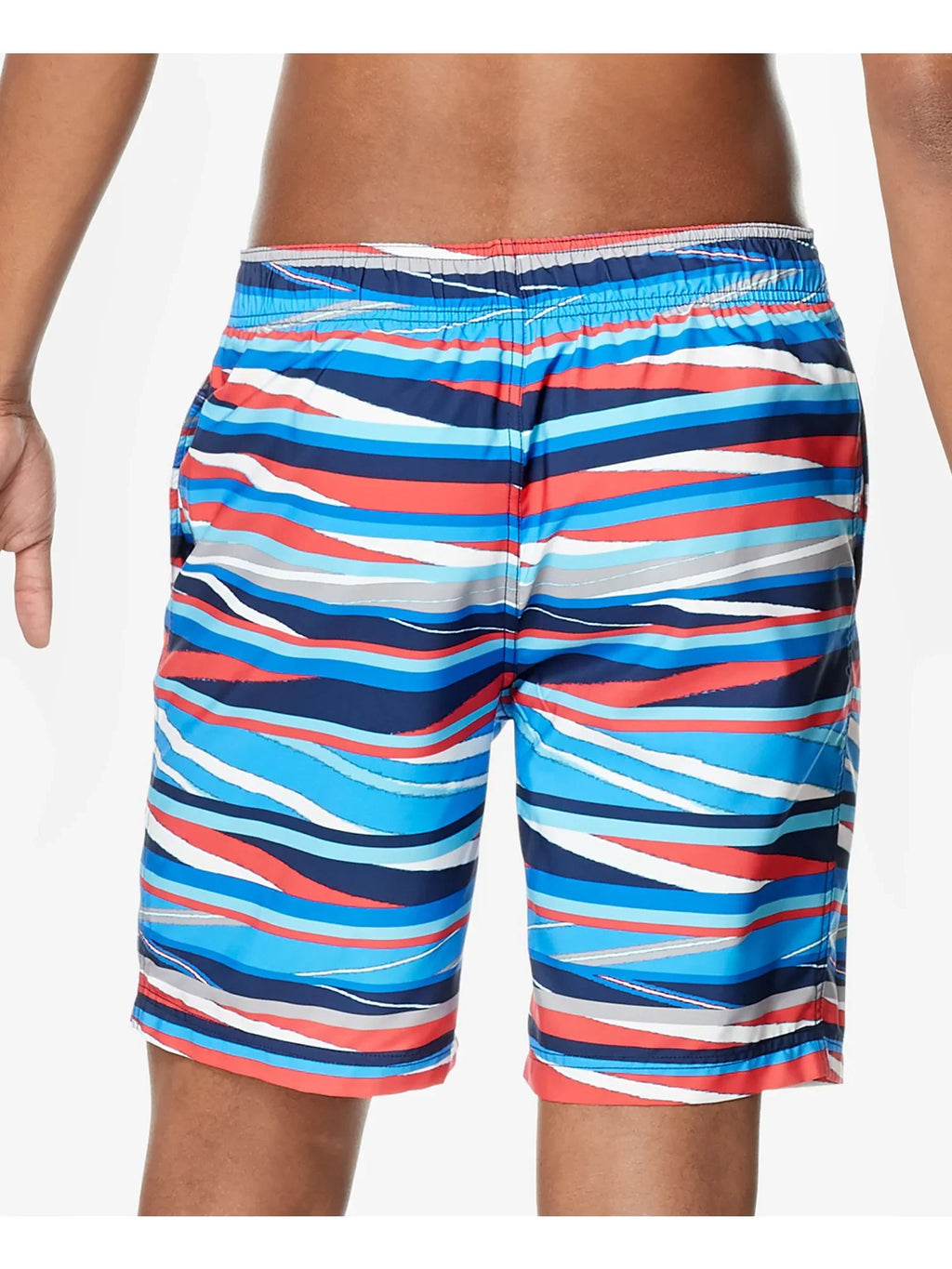 Stripe Stretch Mens XXL Drawstring Lane Striped Shorts Performance Bondi SPEEDO Red