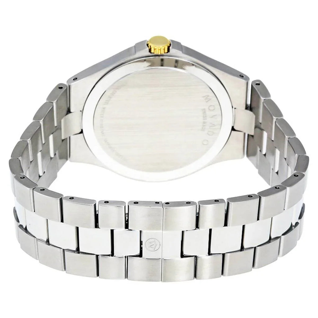 606910 Bezel Black Ladies Gold Tone Dial Quartz Edition Watch Steel Movado