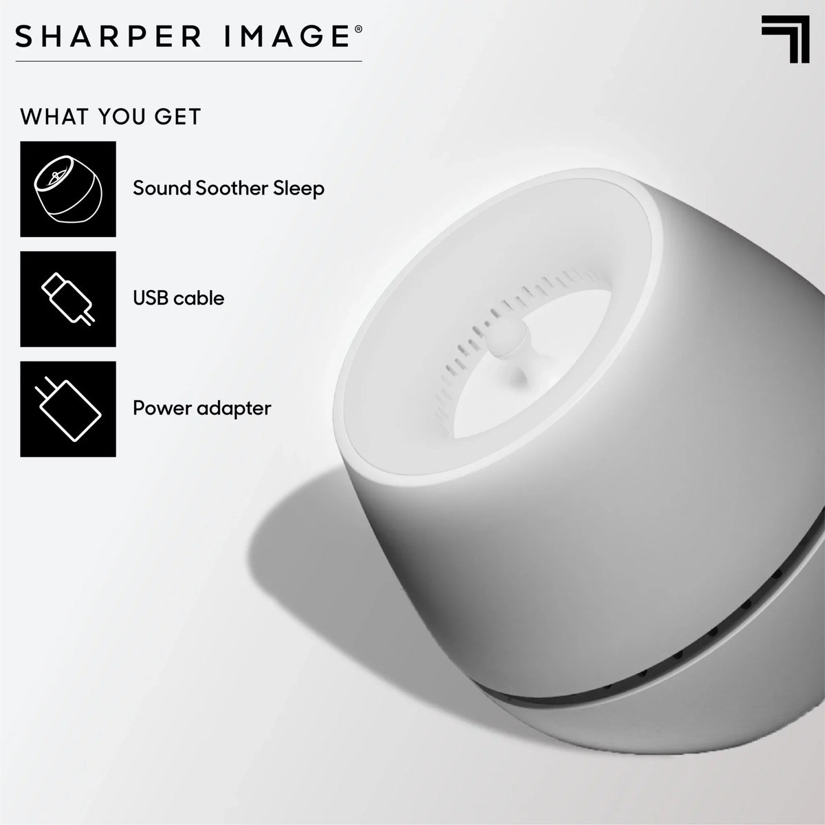 LED With Sharper Glow Image® White Noise Soother Wind, Machine Sound