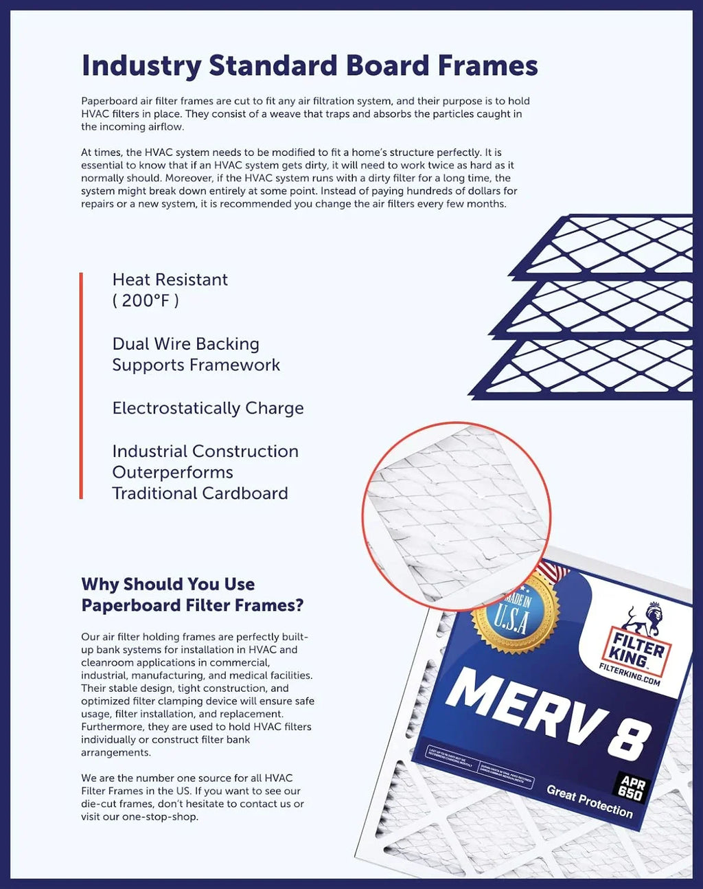 MADE King Filters Filter Filter | MERV .75" HVAC USA Size: A/C Air Pleated Actual | x 63.5 39x63.5x1 4-PACK Furnace IN | 39 8 | x