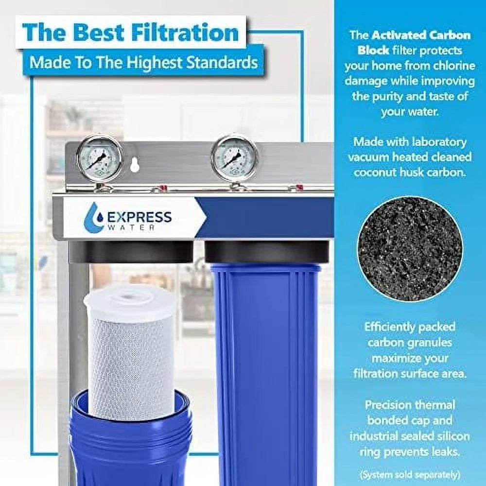 filter large carbon house 5 water whole pack acb filter filtration water filter 20” x 4.5” inch filter water 6 capacity activated block micron replacement