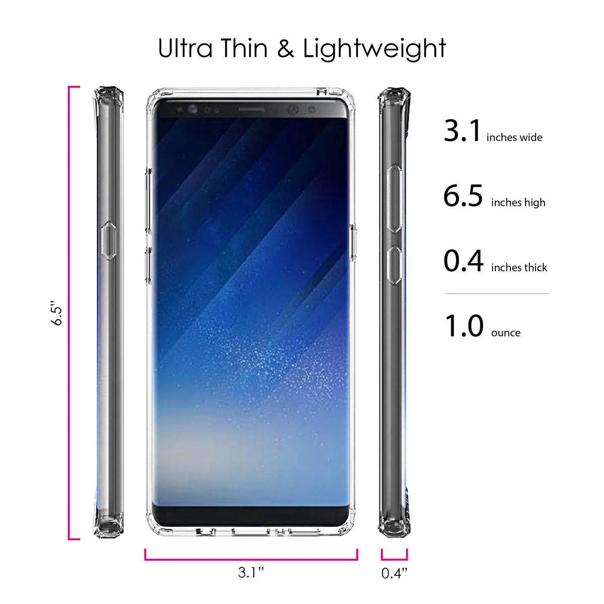 Acrylic Clear Protector - Case DistinctInk TPU Back, Moves Samsung Glass Bumper, Tempered for Screen - Hybrid Faith Galaxy Mountains Shockproof A 8 Can Note