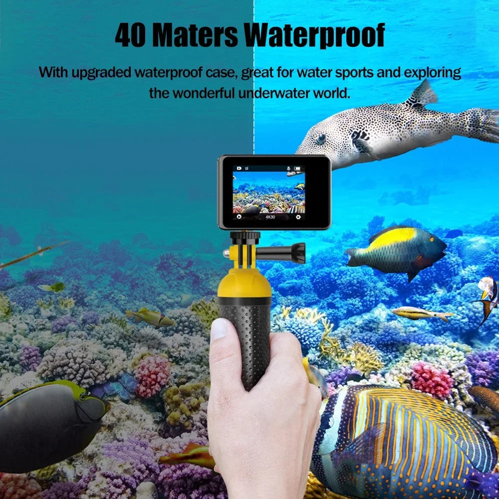 ND4 Lens with for 170° Sports Outdoor 8 Screen 16 Macro Camcorder Purple 4K Inch EIS Angle Screen 40m Waterproof 2.0 Dual Wide DV 24MP Camera Sport WiFi CPL