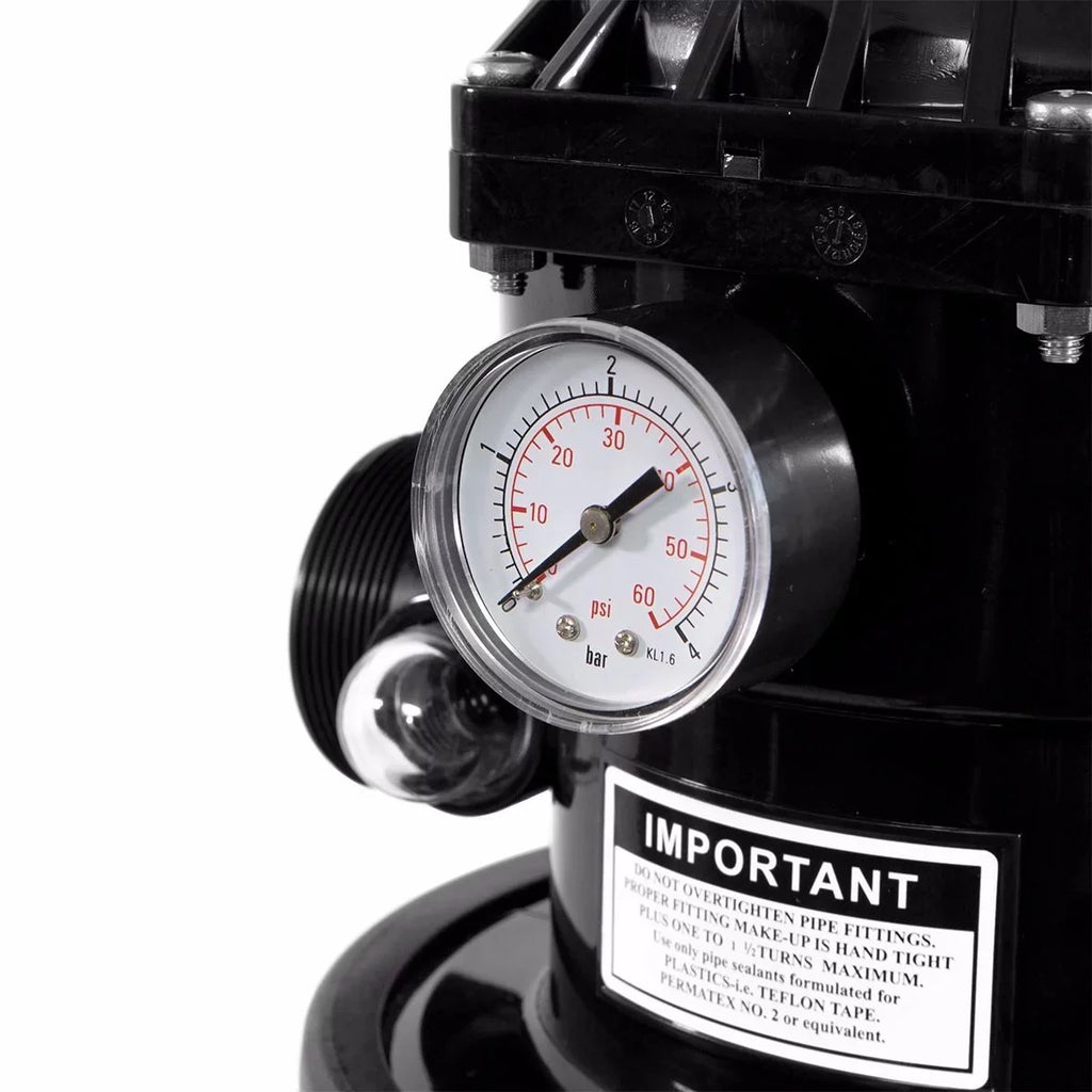 XtremepowerUS Gallons, Pressure 19", Sand degree 24,000 Water, 360 System of Gray valve Filter rotation
