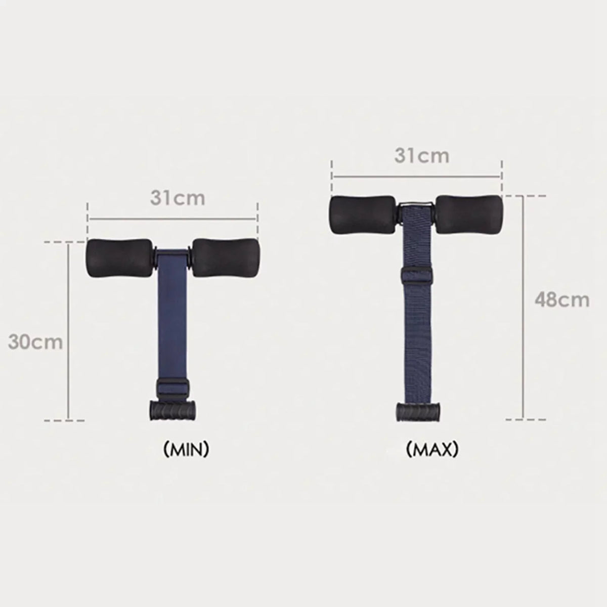 Nordic Padded Workout Strap Abdominal Abdominal Sit Bar Exercise Portable Hamstring