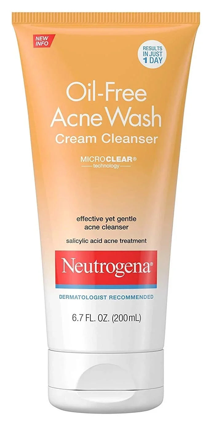3) Cleanser Neutrogena 6.7 (Pack Of (200Ml) Cream Ounce Wash Acne