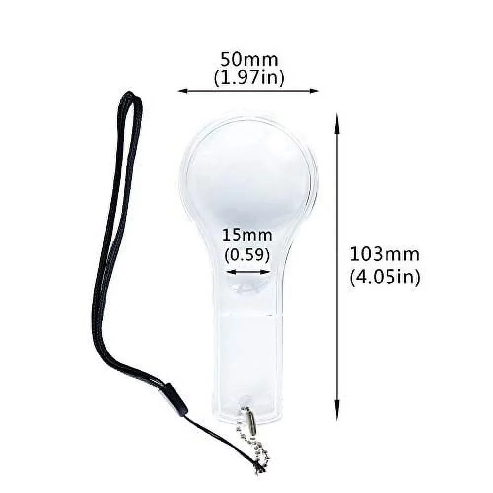 Mini Lens Magnifier for Outdoors, Magnifying Hand 10X 24 Glasses Pack Classroom, Plastic Observation Hand-held Reading, Kids, Science