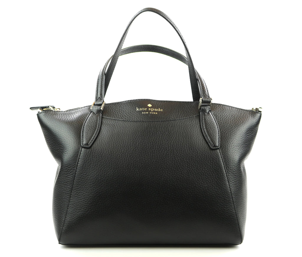 Satchel Spade Leather Crossbody Monica Pebbled Black Handbag Kate Medium Bag