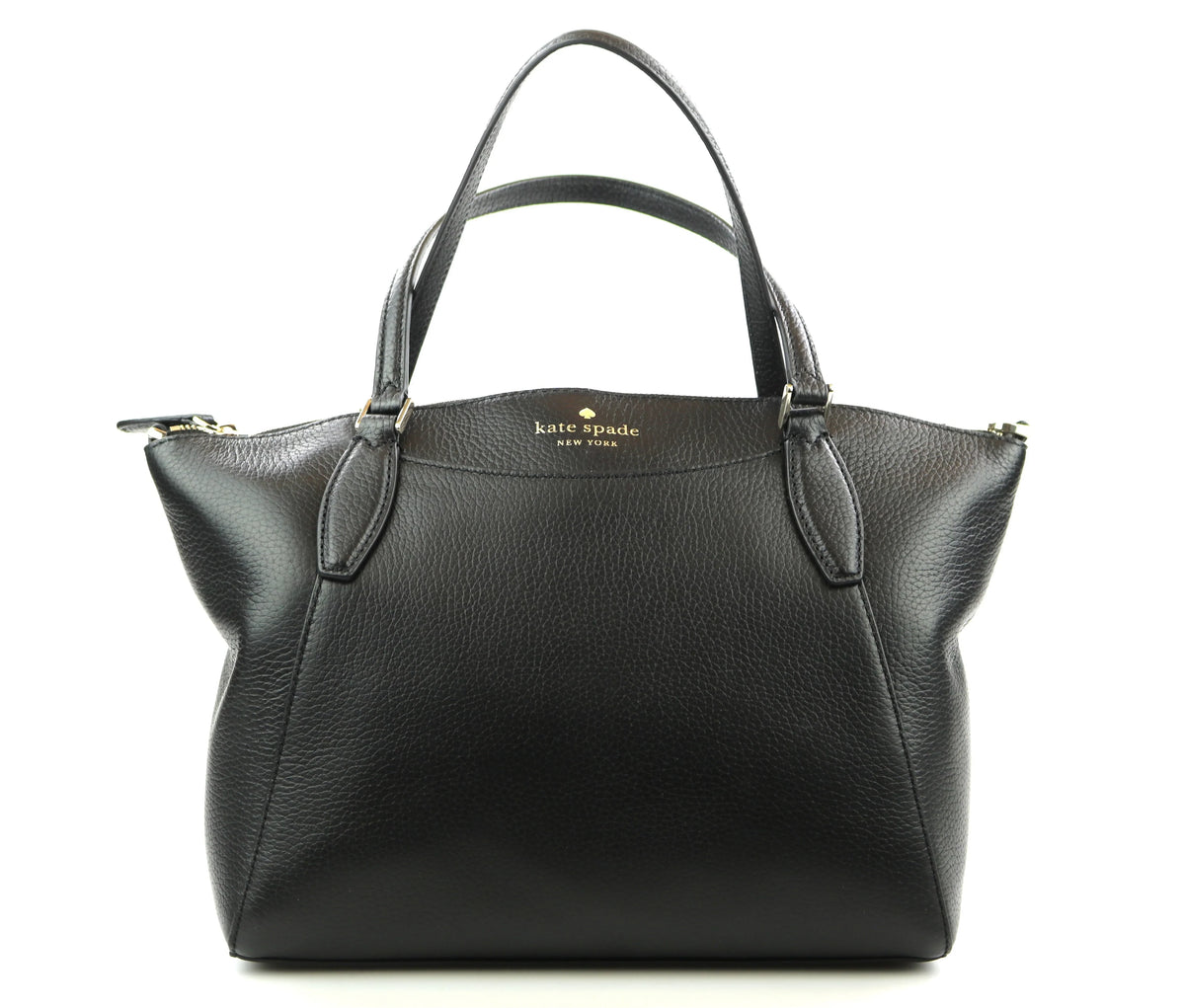 Satchel Spade Leather Crossbody Monica Pebbled Black Handbag Kate Medium Bag