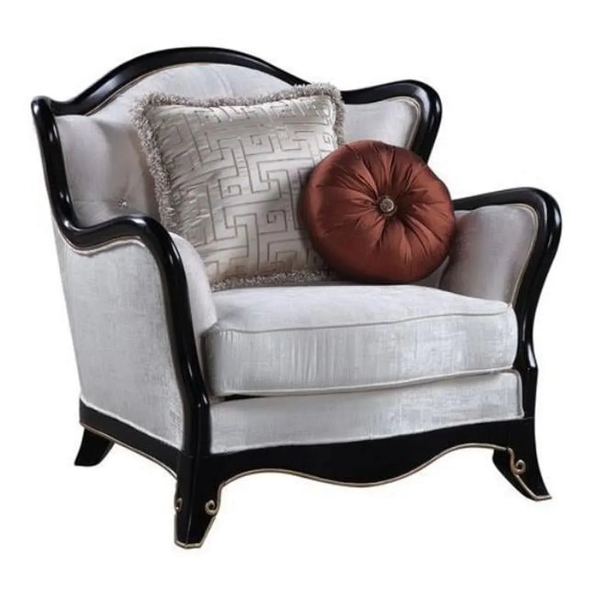 Pillows, Accent x 2 Nurmive 41 41 with Fabric x 43 in. Beige Chair